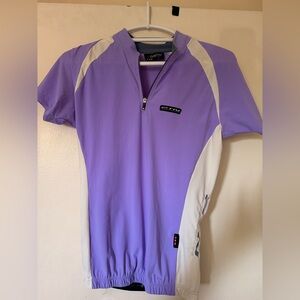 Nalini Pro Purple Cycling Jersey Size L Made in Italy Athletic Bike Shirt